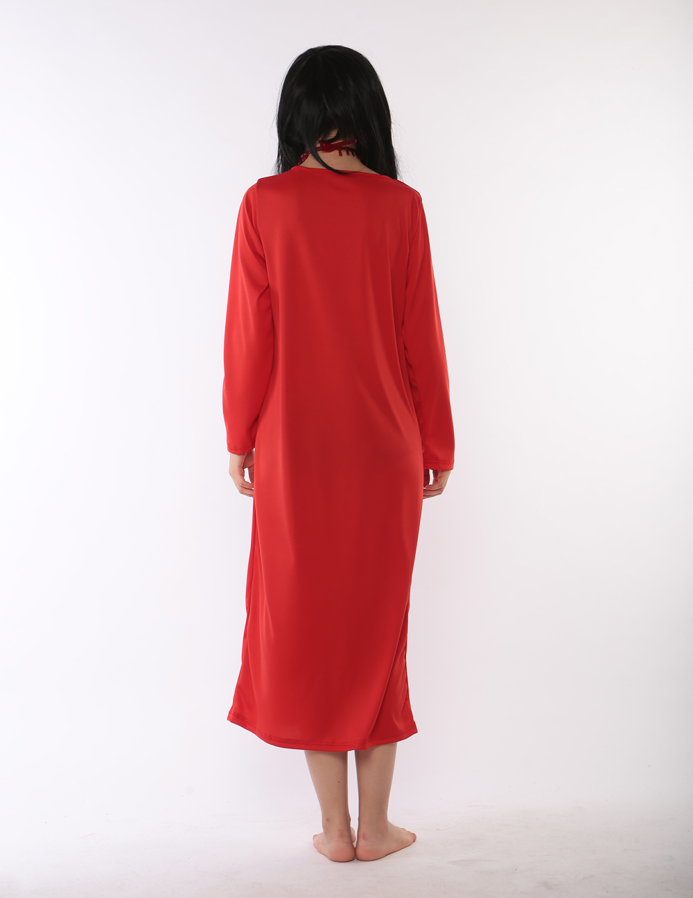 F1717-2 red Japanese scary movie Sadako costume